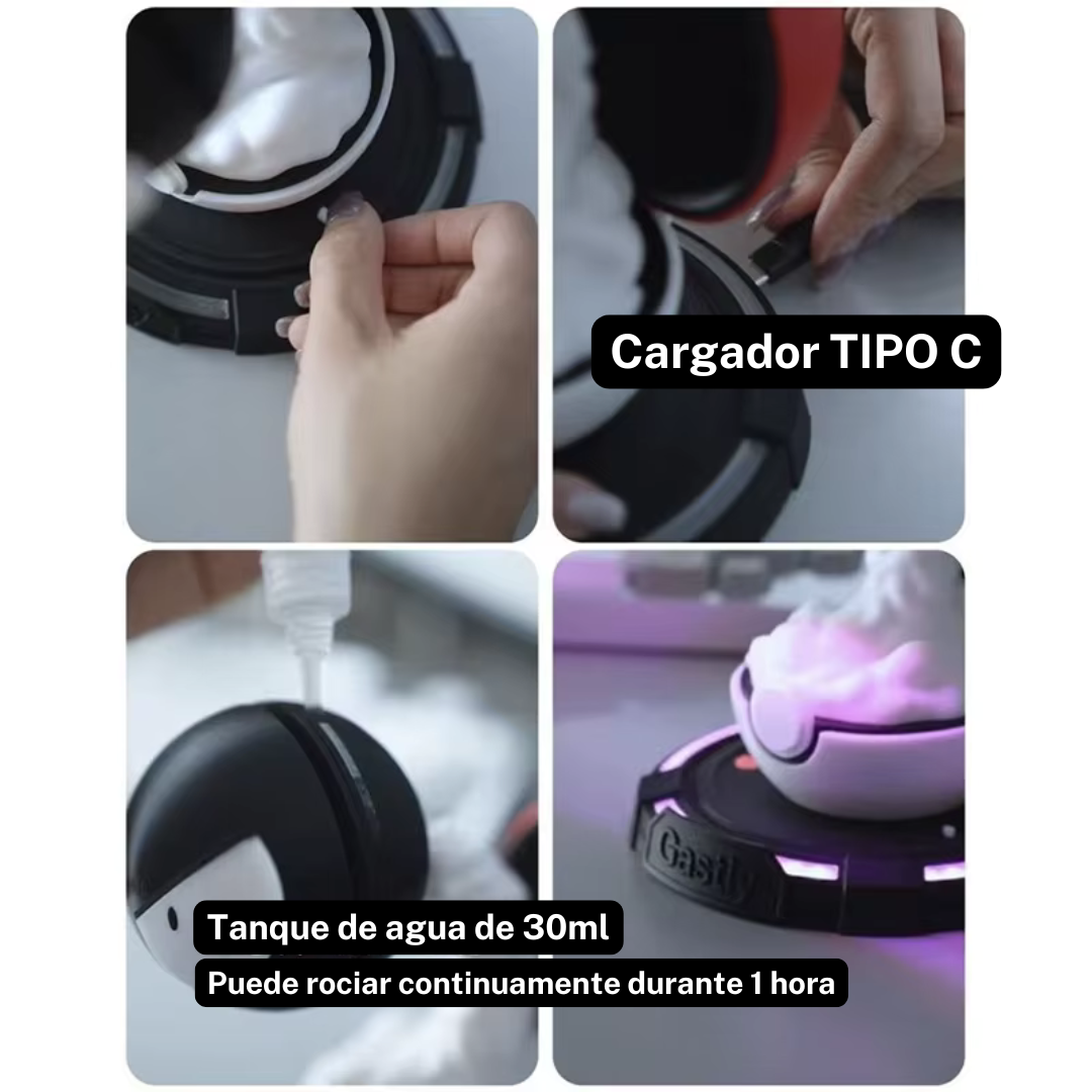 Gastly humidifier with LED lights